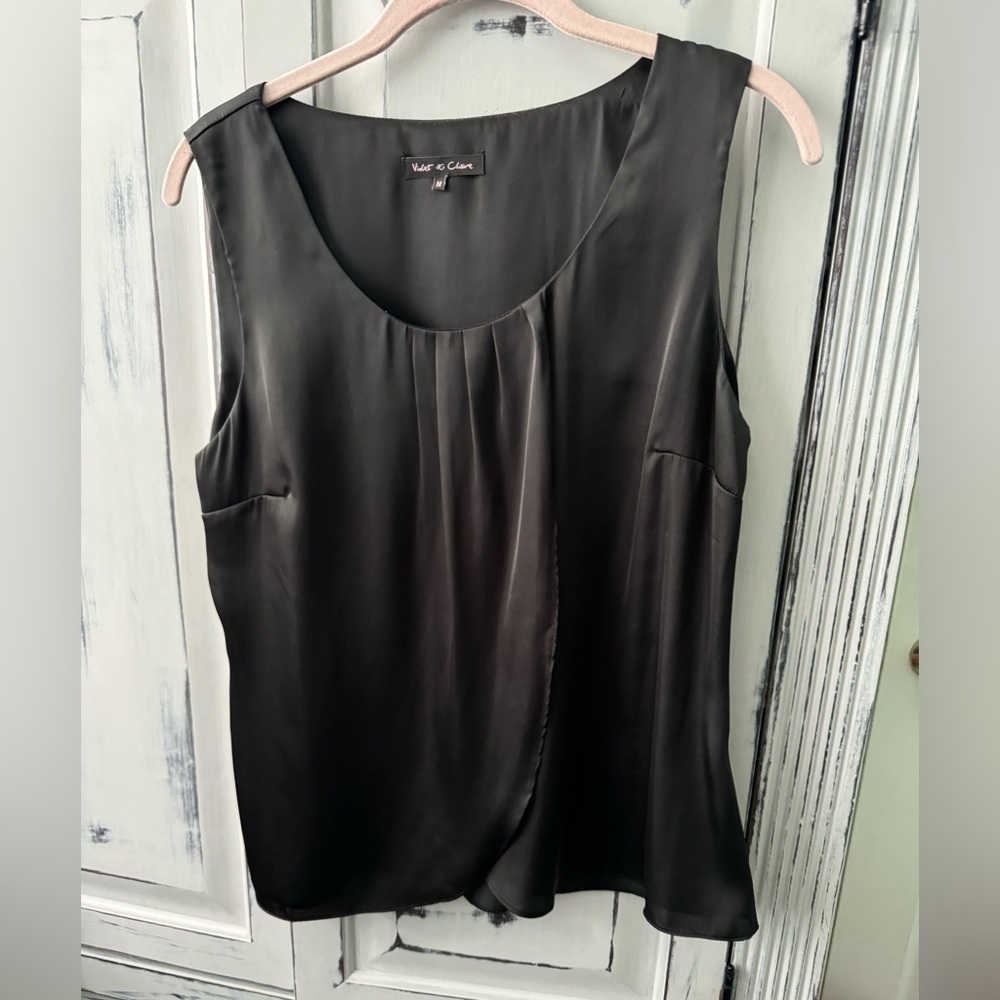 Black sleeveless women’s blouse